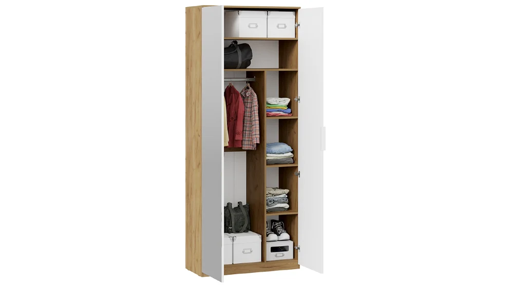 Шкаф комбинированный детский с 2 дверями Хилтон, Дуб Крафт  