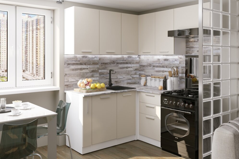 Кухонный гарнитур Дюна мега прайм, 160х170 см 