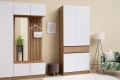 Шкаф двухдверный Роджина дуб крафт / белый глянец (прихожая)  