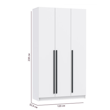 Шкаф 3-х створчатый 67.12 Брандо, белый 