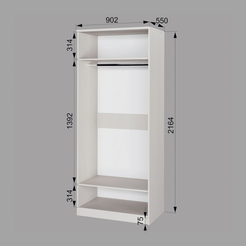 Шкаф 2-х дверный Азалия 