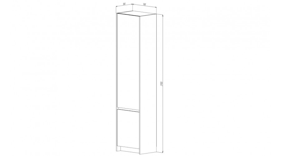 Пенал ПН-02 Бостон, дуб Вотан 