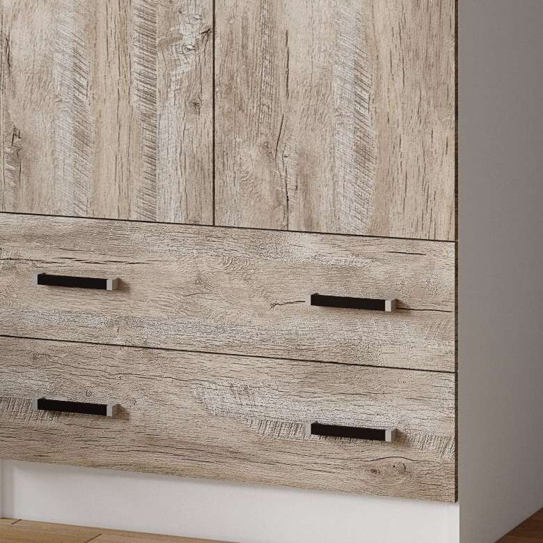 Шкаф двухдверный 800 Лагуна, Белый/ Дуб Юкон 