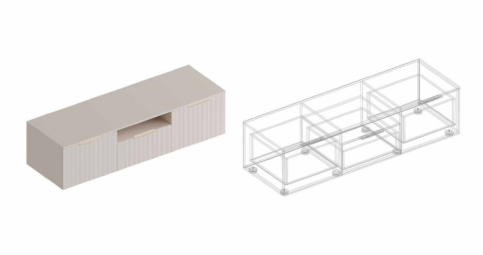 Тумба ТВ 1600 Тефия 