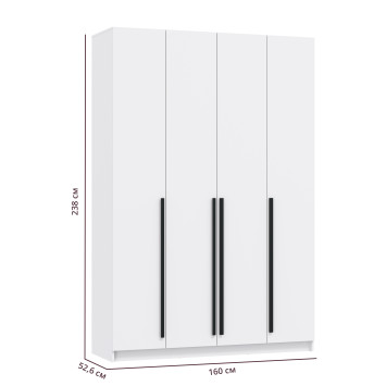 Шкаф 4-х створчатый 67.13 Брандо, белый