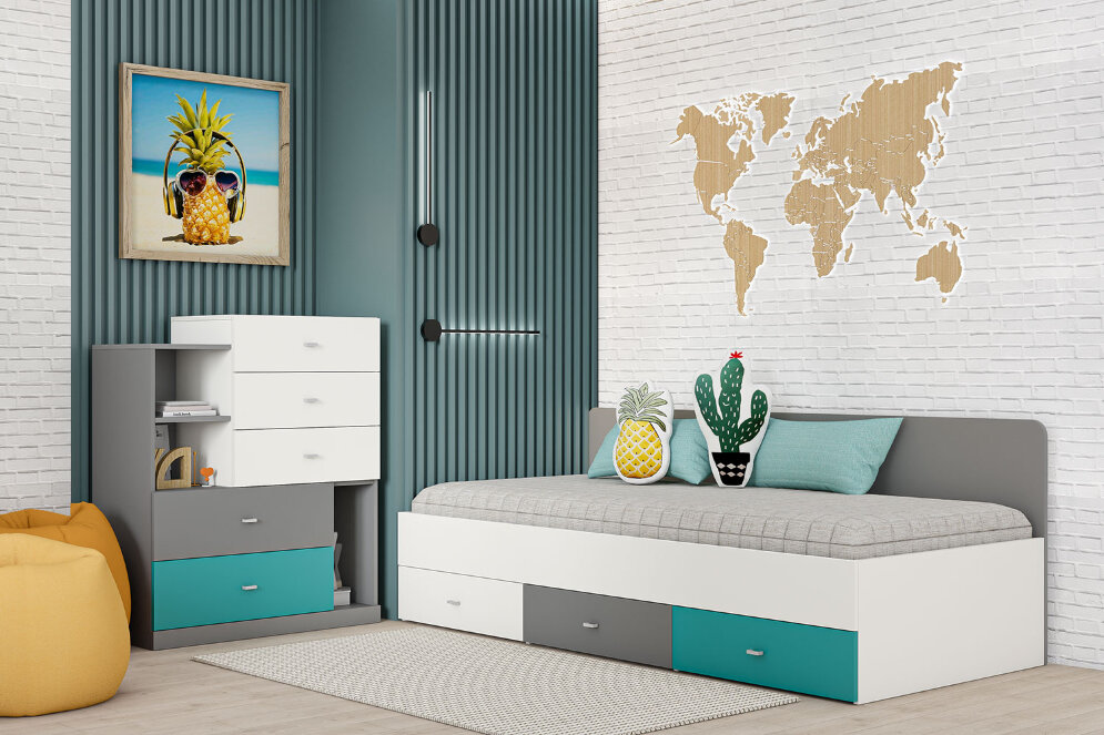 Комод 5 ящиков К-1 Клео, океан 