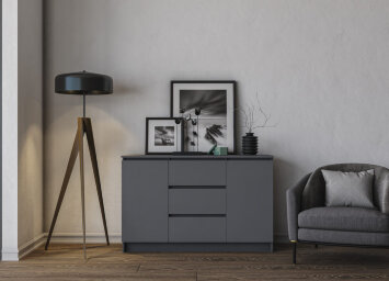 Комод Мори МК 1200.3/2 графит