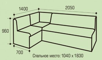 Кухонный уголок со спальным местом Модерн