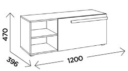 Тумба под ТВ 1200 Виллитус М4