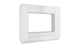 Стенка для гостиной Лаванда-2, белый глянец