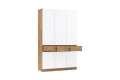 Шкаф трехстворчатый Роджина дуб крафт / белый глянец  