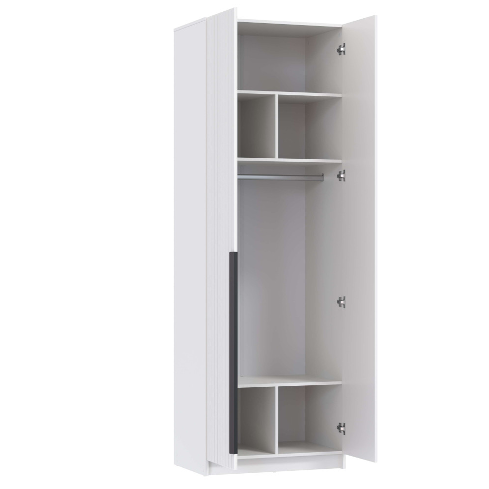 Шкаф 2-х створчатый 67.14 Брандо, МДФ белый 