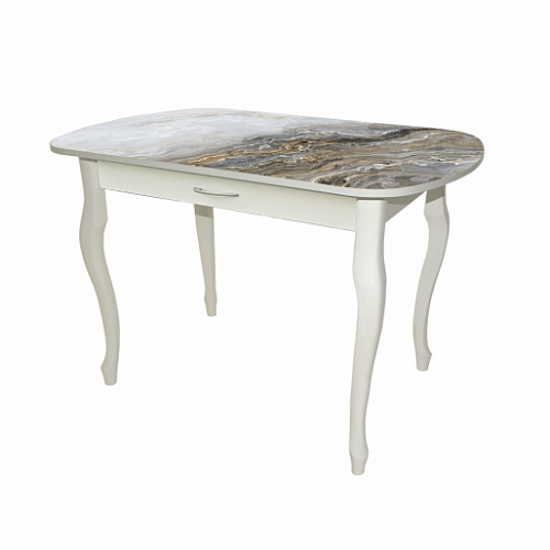 Стол обеденный Прага 2 с ящиком опора массив МТ 