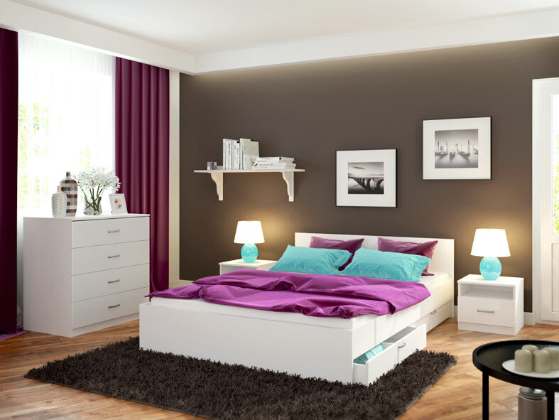 Спальня модульная Осло, белый 