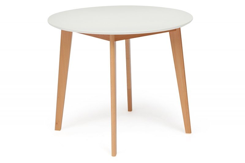 Стол обеденный BOSCO (Боско), белый/бук натуральный 10468