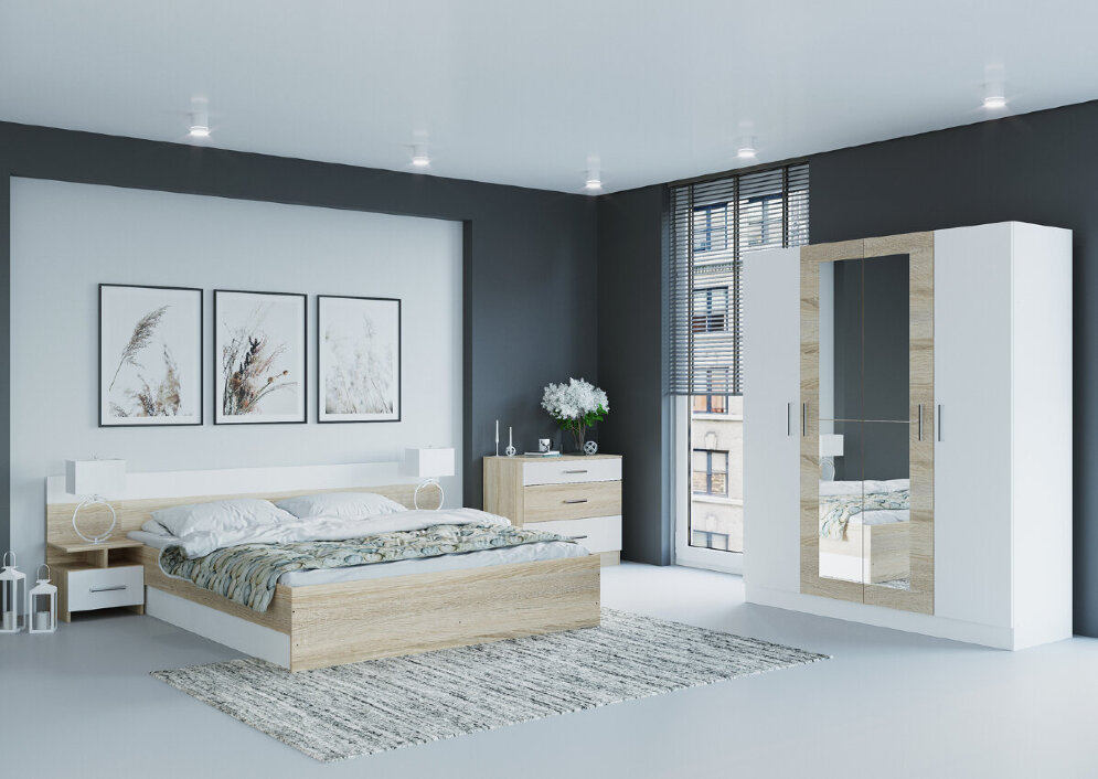 Спальня Леси с 4х-створчатым шкафом 