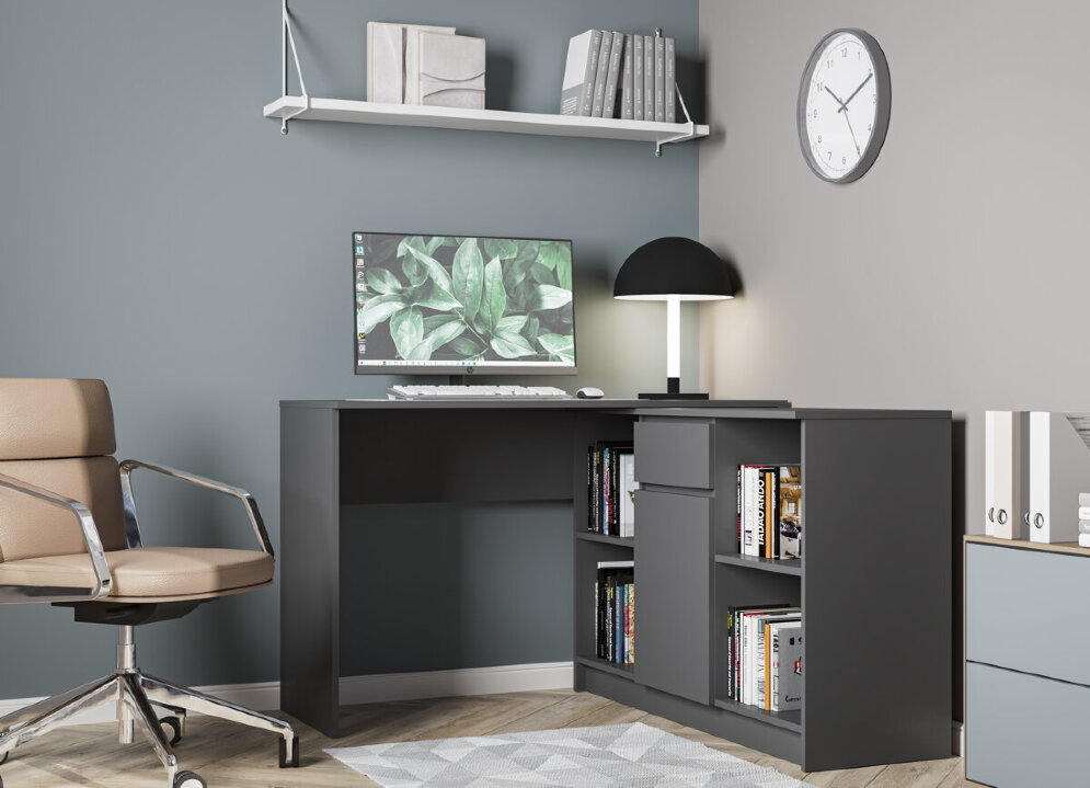 Стол Мори МСП 1200 + Тумба Мори МТВ 1204.1 графит 