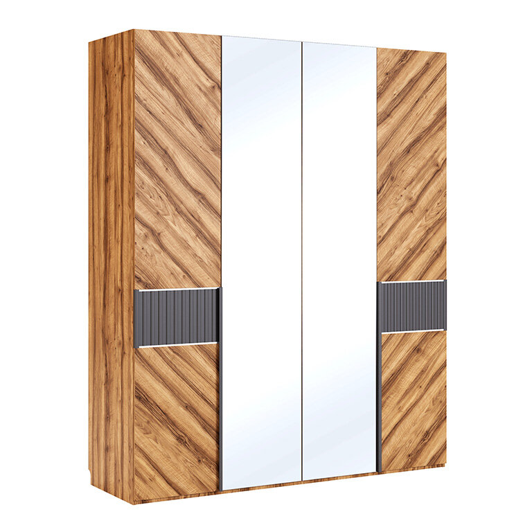 Шкаф четырехдверный с зеркалом Моника  