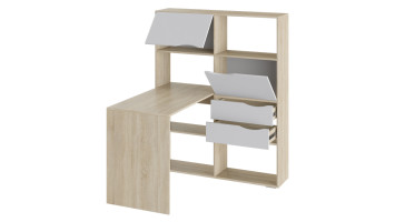 Стол письменный тип 7, дуб сонома/белый ясень