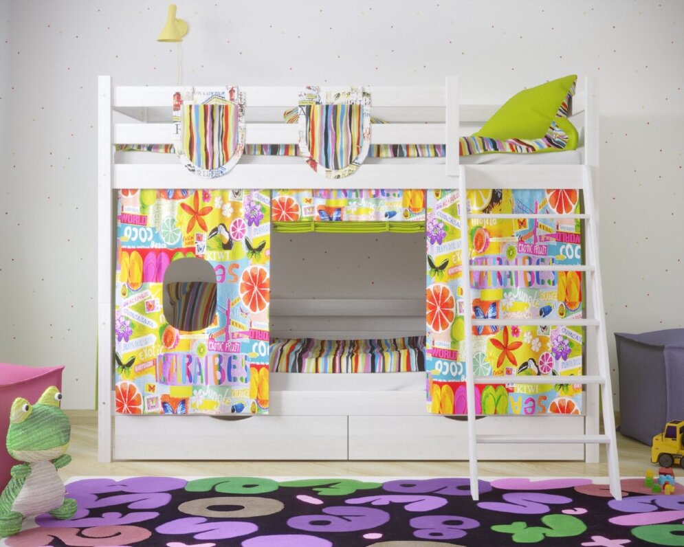 Двухъярусная кровать Сонечка с ящиками 