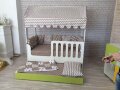 Детская кровать-домик двухъярусная выкатная 