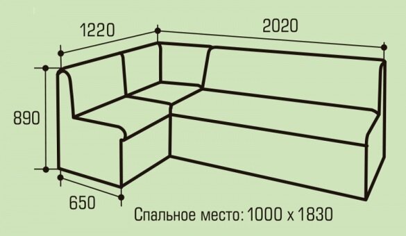 Кухонный уголок со спальным местом Моцарт 