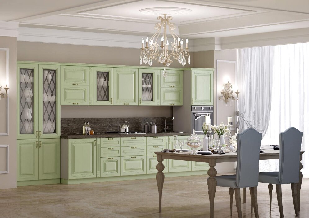 Кухня Соренто (цвет - структура венге фисташка) 