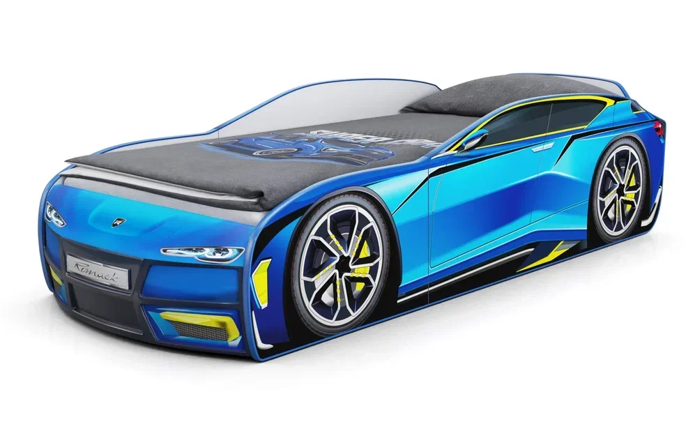 Кровать-машина Little Kiddy, голубой 