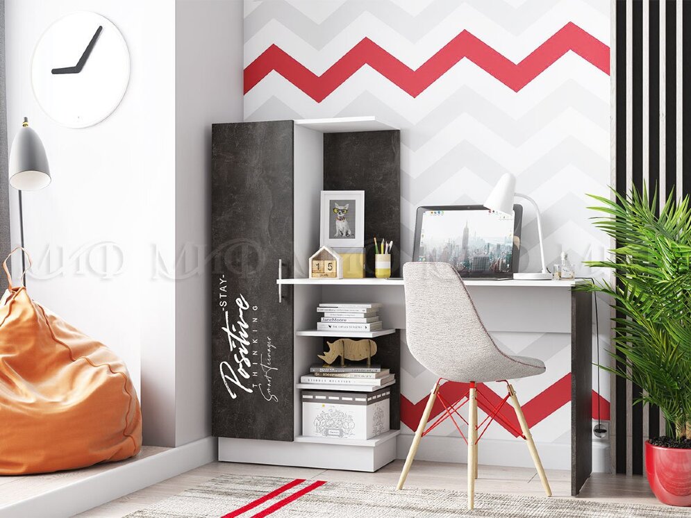 Стол компьютерный №1 с фотопечатью Вега NEW позитив 