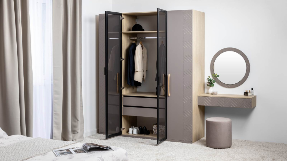 Шкаф-витрина для одежды двухстворчатый Амьен 