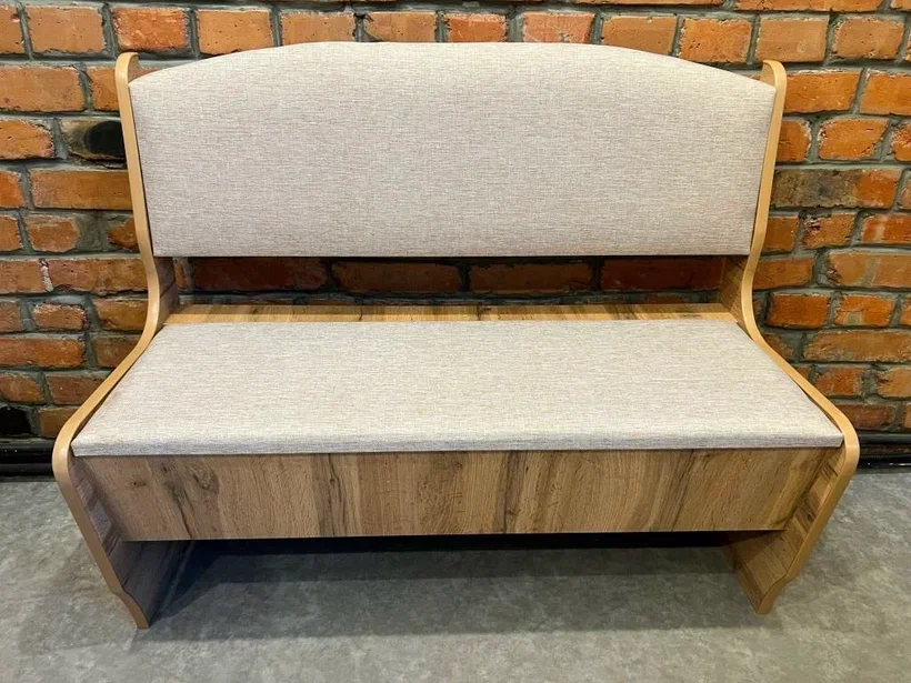 Кухонная Лавка Нео, рогожка, песочный 