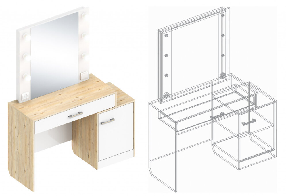 Стол туалетный Милана 