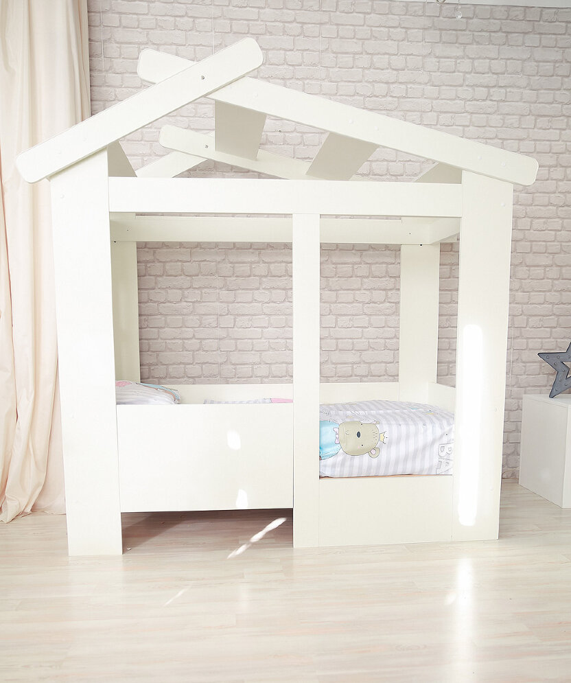 Кровать Теремок белый 