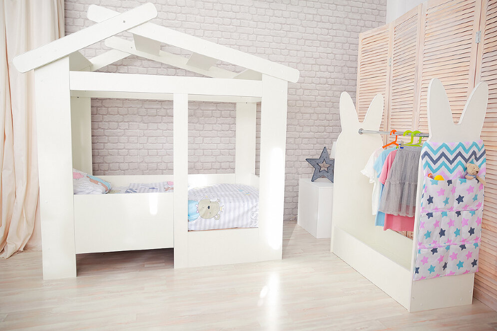 Кровать Теремок белый 