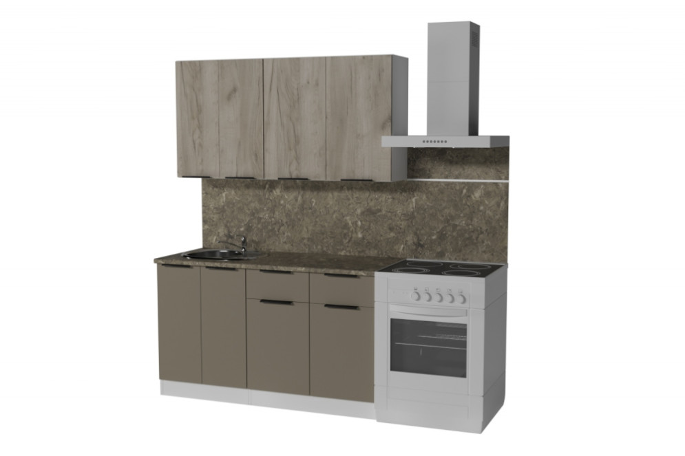Кухонный гарнитур Альба медиум, 140 см 