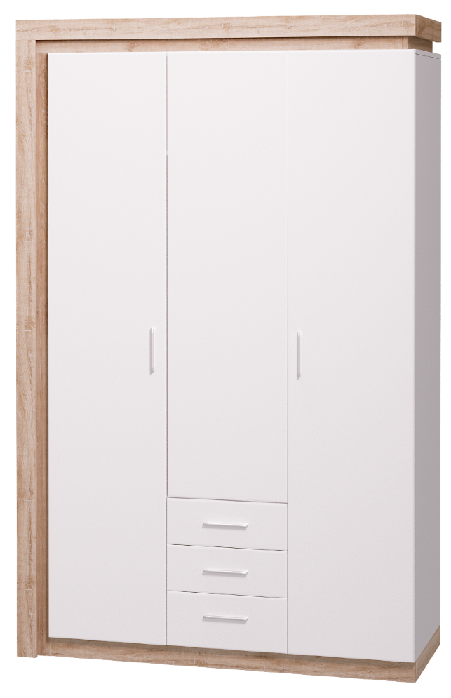 Шкаф для одежды с ящиками 3-х дверный Люмен №15  
