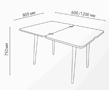 Стол обеденный раскладной Прага 5 опора массив МТ1 
