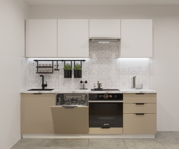 Кухонный гарнитур Фаска Тальк - Пикрит 2400 мм, (арт 14)