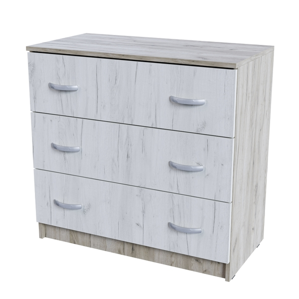 Комод с 3 ящиками Басса, крафт серый 