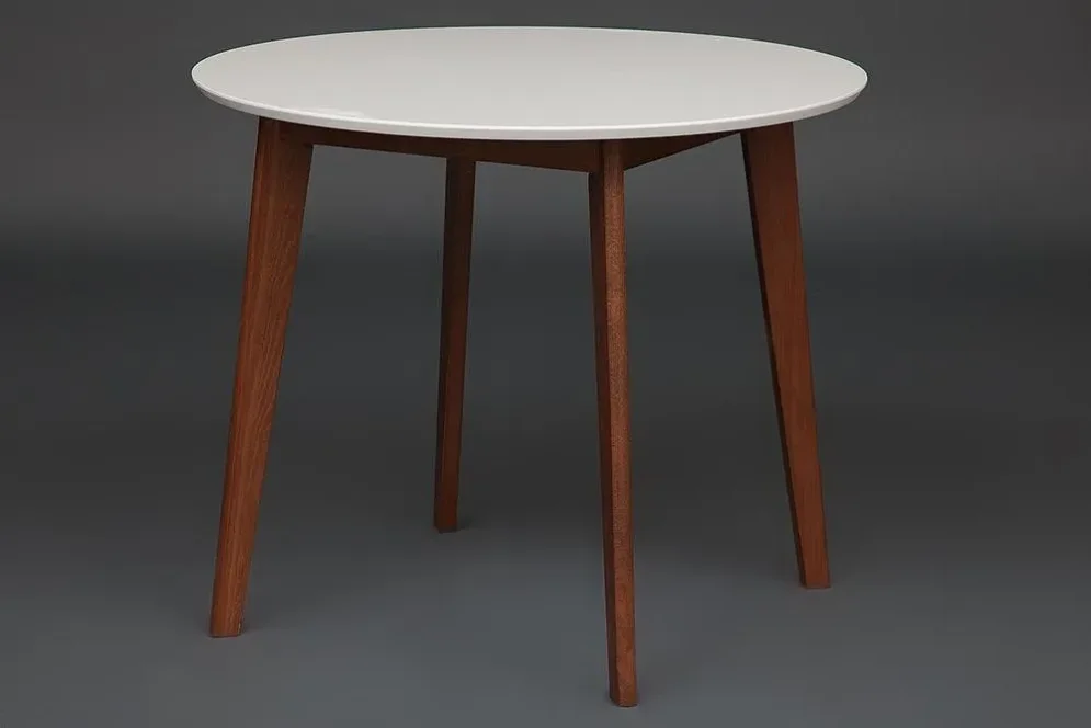 Стол обеденный BOSCO (Боско), белый/бук коричневый 10469