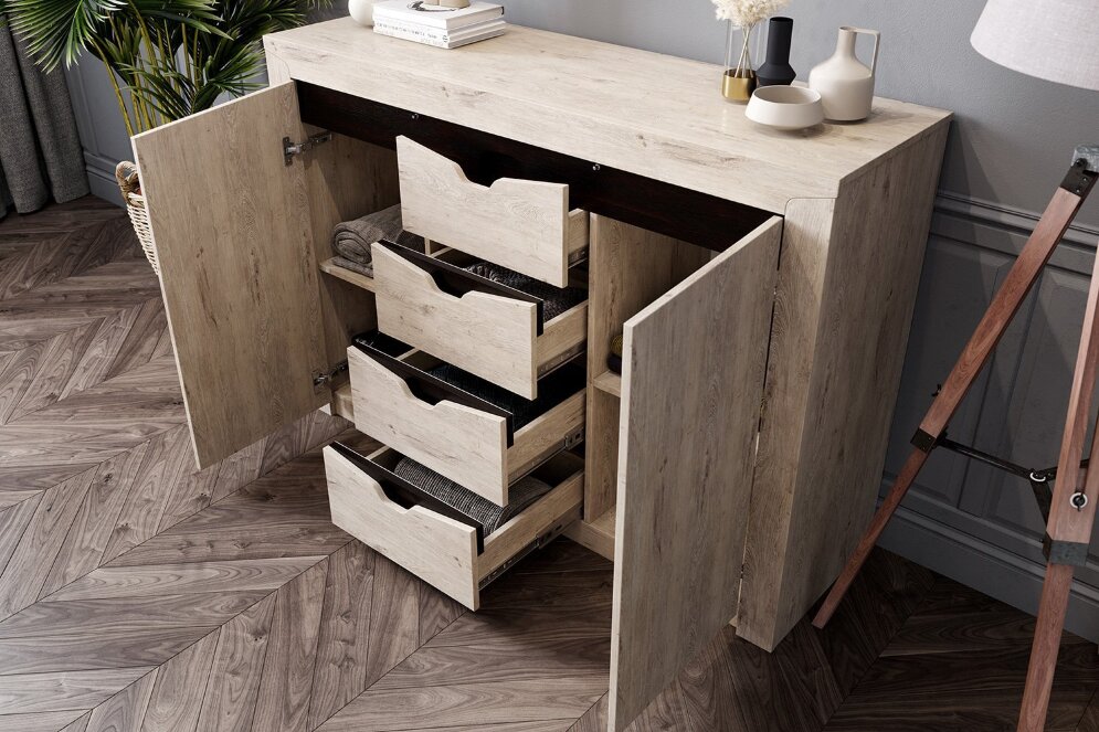 Комод с дверцами Соренто, дуб Бонифаций 