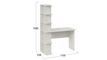 Стол письменный тип 4, Дуб Крафт Белый