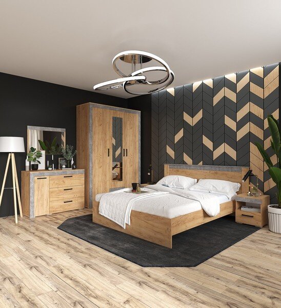 Спальня модульная Адель, ателье светлое 