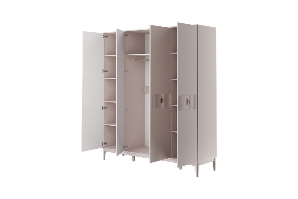 Шкаф 4-х дверный Фарго, Льняной 