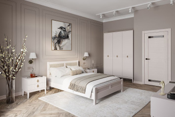 Шкаф 4-х дверный Фарго, Льняной