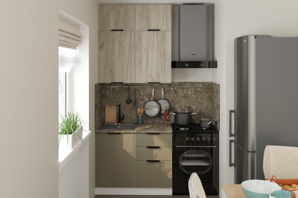 Кухонный гарнитур Альба мини, 100 см 