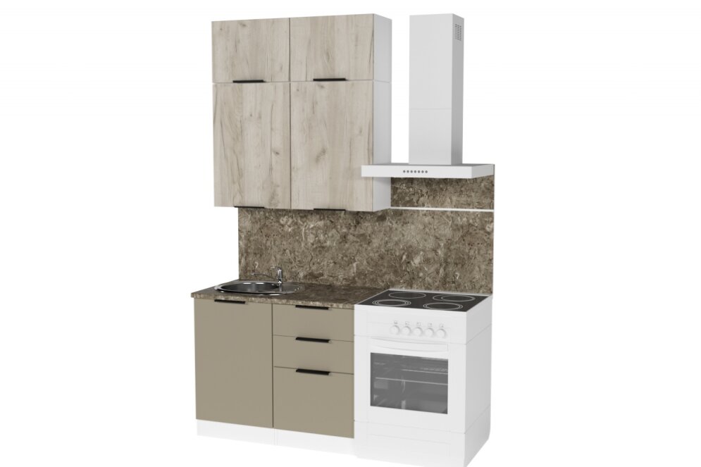 Кухонный гарнитур Альба мини, 100 см 