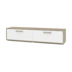 Тумба ТВ 1600 Флорида, Белый, Серый дуб