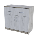 Комод с 1 ящиком и створками Басса, крафт серый 
