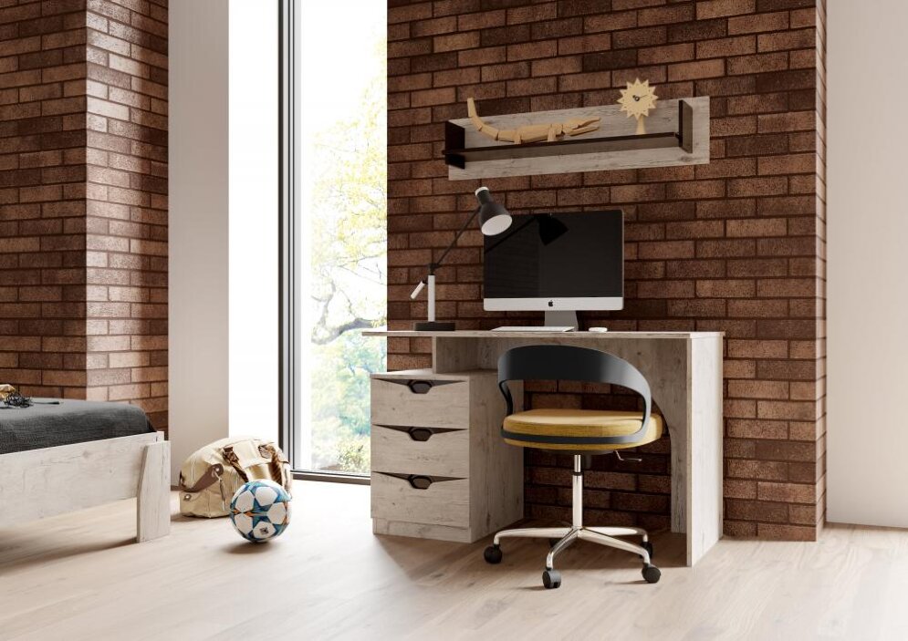 Стол письменный Соренто, дуб Бонифаций 